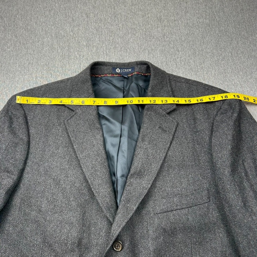 JCrew Legacy Sportcoat Moon Blazer Mens 46R Gray Herringbone 3-Button - Picture 7 of 15